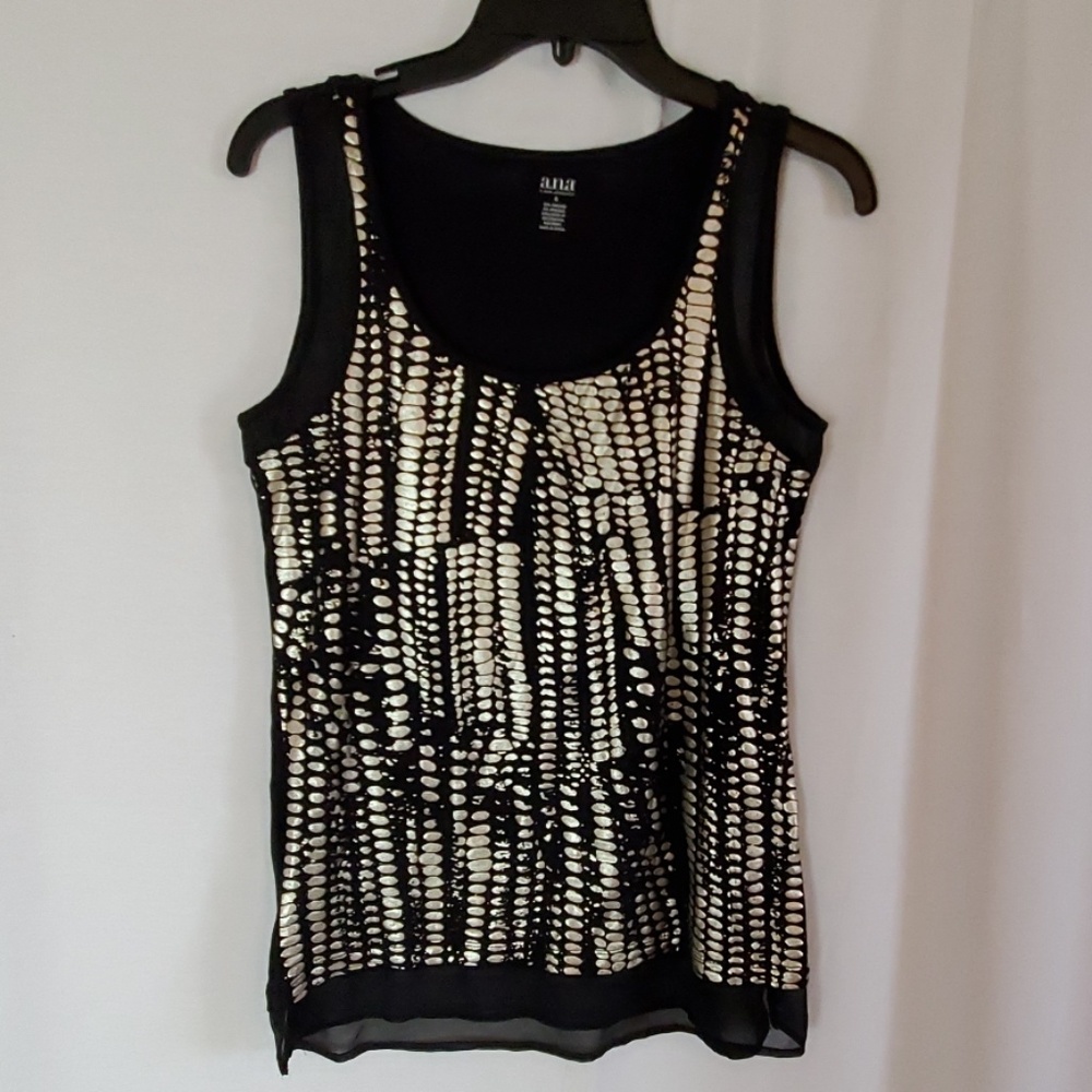 Ana tank top...gold and black